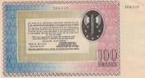 France 100 Francs Necessity note of WWII - Petain - 1941 / 1942 - AU