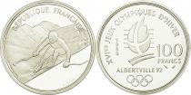 France 100 Francs Olympics games Albertville 1992 - downhill ski - 1989 - Silver - without certificate