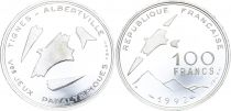 France 100 Francs Olympics games Albertville 1992 - Paralympics games - Folon type - Silver - with certificate