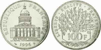 France 100 Francs Panth�on - Frappe monnaie - 1996 - Argent