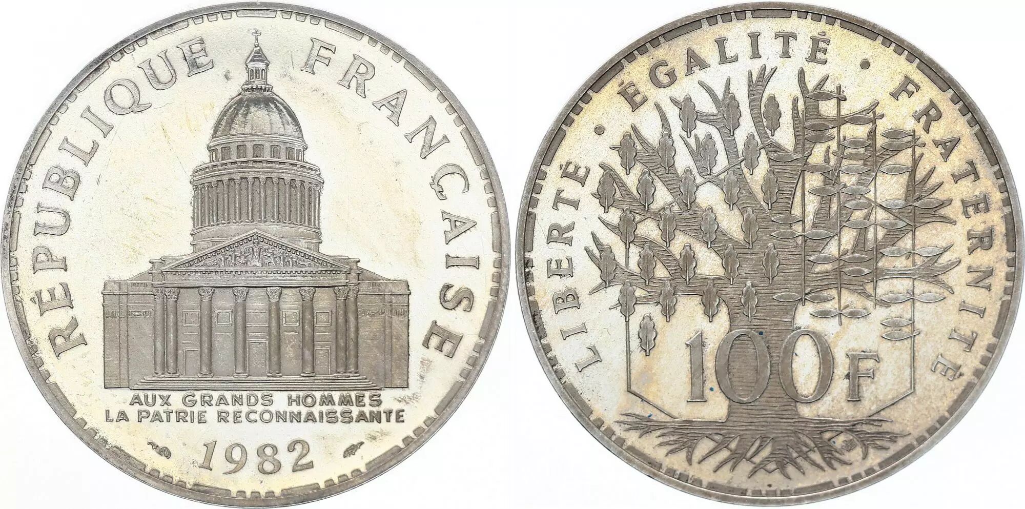 Pièce 100 Francs Argent 1982 Panthéon Valeur