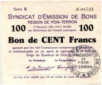 France 100 Francs Poix-Terron City - 1917