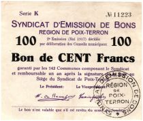 France 100 Francs Poix-Terron City - 1917