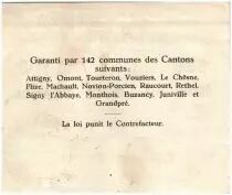 France 100 Francs Poix-Terron Commune - 1917