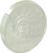 France 100 Francs Statue of Liberty, Piedfort - 1986 - Silver - Without box and certificate - Proof