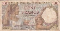 France 100 Francs Sully -  08-01-1942 - S&eacute;rie M.27494