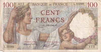 France 100 francs Sully - 02-05-1940 - S�rie L.10268