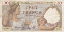 France 100 Francs Sully - 04-09-1941 - Serial T.24003