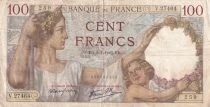 France 100 Francs Sully - 08-01-1942 - Serial V.27464