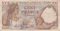 France 100 Francs Sully - 16-08-1940 - Serial W.14204