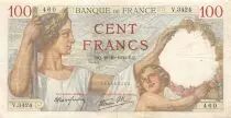 France 100 Francs Sully - 19-10-1939 Serial V.3424 - VF