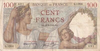 France 100 Francs Sully - 21-09-1939 - S�rie Q.1264