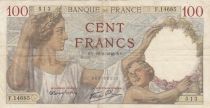 France 100 Francs Sully - 22-08-1940 - Serial F.14685
