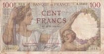 France 100 Francs Sully - 28-11-1940 - Serial A.16460