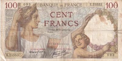 France 100 Francs Sully - 31-07-1941 - S�rie E.23553