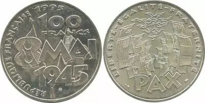 France 100 Francs Victoire 2� Guerre Mondiale 8 Mai 1945