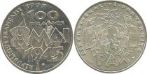 France 100 Francs Victory in Europe WWII - 8 May 1945