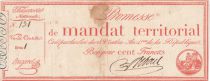 France 100 Francs with serial - 28 Ventose An IV (18.03.1796) - Fine + - Serial 1