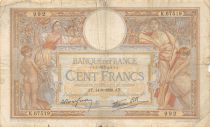France 100 Francs Women and childs - 14-09-1939 Serial K.67519 - F