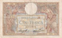France 100 Francs Women and childs - 21-10-1937 - Serial Q.55789 - F
