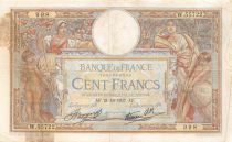 France 100 Francs Women and childs - 21-10-1937 Serial W.55722 - G+