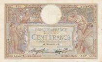 France 100 Francs Women and childs - 30-09-1937 Serial L.55589