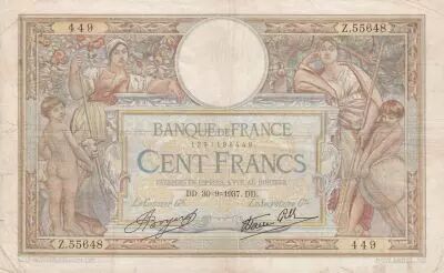 France 100 Francs Women and childs - 30-09-1937 Serial Z.55648