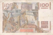 France 100 Francs Young Farmer - 02-10-1952 - Serial S.499 - Reversed Watermark - F
