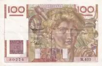 France 100 Francs Young Farmer - 07-02-1952 - Serial M.433