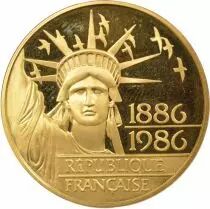 France 100 Gold Francs, Statue of Liberty - 1986 Pessac