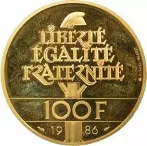 France 100 Gold Francs, Statue of Liberty - 1986 Pessac