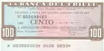 France 100 Lires Banca del Friuli - 22-12-1976 - UNC