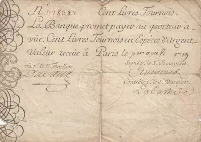 France 100 Livres - Banque de Law - 01-08-1719 - n�718382