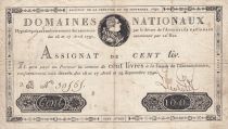 France 100 Livres Bust of Louis XVI - 29-09-1790 Serial 2B - Sign. Lecointe - F to VF