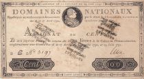 France 100 Livres Louis XVI - Faux assignat certifié - 19-06-1791 - TTB+