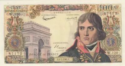 France 100 NF - Bonaparte - 04-05-1961 - Serial W.120