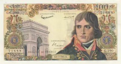 France 100 NF - Bonaparte - 06-02-1964 - Serial G.290
