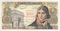 France 100 NF on 10000 Francs - Bonaparte - 30-10-1958 - Serial E.141