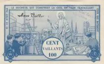 France 100 Vaillants - Billet Scouts Catholiques - 1940-1950 - Tampon Ames vaillantes