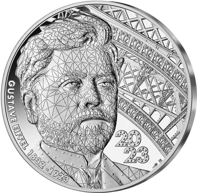 France 100 years of Gustave Eiffel - 100 Euros Silver 2023