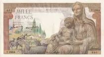 France 1000 Francs -  Demeter - 1943 - Serial T.2989 - P.UNC - P.102