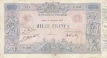 France 1000 Francs - 10-01-1923 - Serial U.1628 -  Fine
