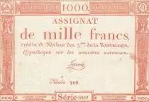 France 1000 francs - 18 Nivose An III (7.1.1795) - Sign. Farcy