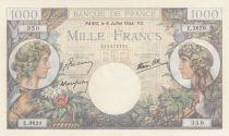 France 1000 Francs - 1944 - P.96c - UNC
