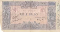 France 1000 Francs - Blue on lilac - 12-05-1926 - Serial G.2349