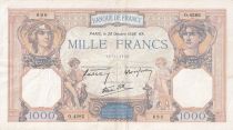 France 1000 Francs - Ceres & Mercure - 20-10-1938 - Serial O.4285 - P.90