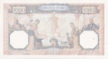 France 1000 Francs - Ceres and Mercury - 02-02-1939 - Serial W.6263 - P.90