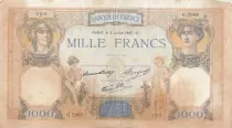 France 1000 Francs - Ceres and Mercury - 08-07-1937 - Serial G.2968