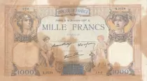 France 1000 Francs - Ceres and Mercury - 16-12-1937 - Serial Q.3124