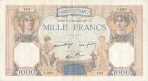 France 1000 Francs - C&eacute;r&egrave;s et Mercure - 09/12/1937 - S&eacute;rie S.3091